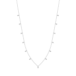 Djula - Multi Tassel Choker Necklace White Gold